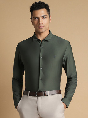 Allen Solly Men Solid Casual Green Shirt