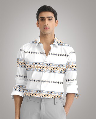 Yaara fashion Men Printed Casual White Shirt