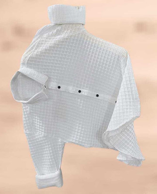 Manjubaa Enterprise Men Self Design Casual White Shirt