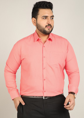 METRONAUT PLUS Men Solid Formal Pink Shirt