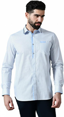 Pier Men Printed Casual Blue Shirt