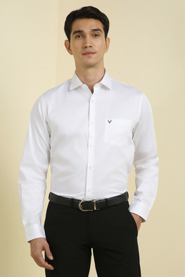 Allen Solly Men Solid Formal White Shirt