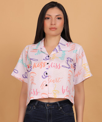 PRIMEFIELD Women Printed Casual Pink Shirt