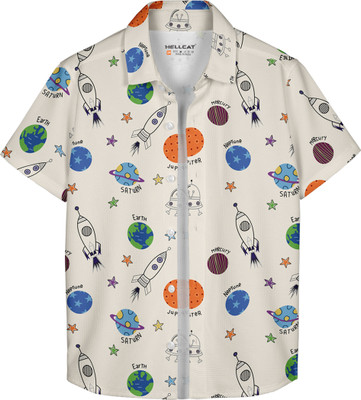 Hellcat Boys Printed Casual Multicolor Shirt