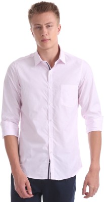 V-MART Men Solid Casual Pink Shirt