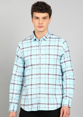 KILLER Men Checkered Casual Blue Shirt