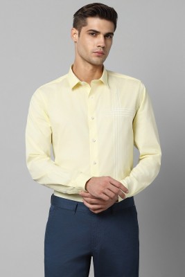 Louis Philippe Ath.Work Men Solid Formal Yellow Shirt