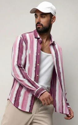 INDICLUB Men Self Design Formal Multicolor Shirt