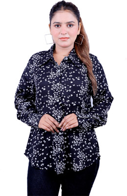 stylo queen Women Printed Casual Black Shirt