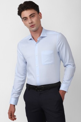 PETER ENGLAND Men Self Design Formal Light Blue Shirt