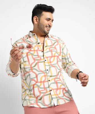 Instafab Plus Men Printed Casual Multicolor Shirt