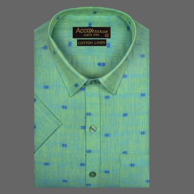 ACCOX Men Printed Formal Blue, Light Blue, Light Green Shirt