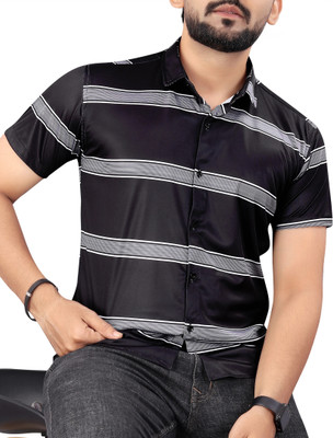 COMBRAIDED Men Striped Casual Multicolor Shirt