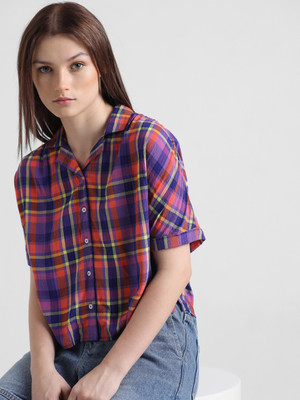 ONLY Women Checkered Casual Multicolor Shirt