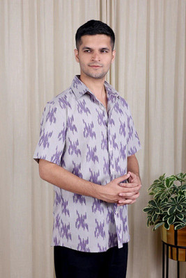 Manamrut Men Printed Casual Purple Shirt