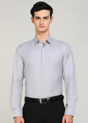 PETER ENGLAND Men Solid Formal Grey Shirt