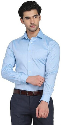 ALVIN ENTERPRISE Men Solid Formal Light Blue Shirt
