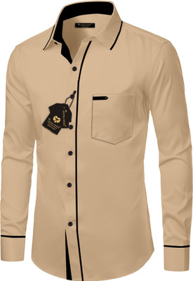 SHREE VASTRAHOUSE Men Solid Casual Brown Shirt