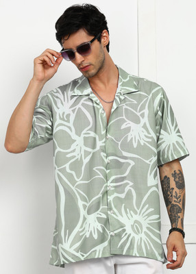 METRONAUT Men Printed Casual Black Shirt