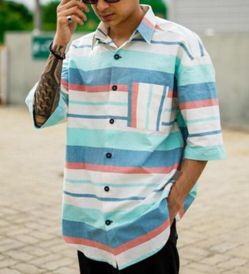 STOVESSY Men Printed Casual Multicolor Shirt