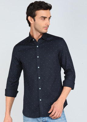 INTEGRITI Men Printed Casual Black Shirt