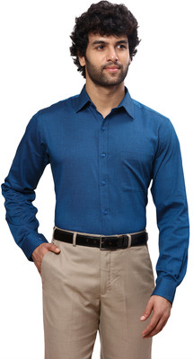 Raymond Men Solid Formal Dark Blue Shirt