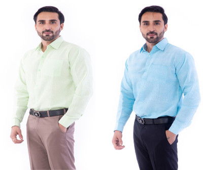 DESHBANDHU DBK Men Solid Casual Multicolor Shirt(Pack of 2)