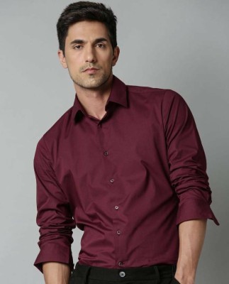 Freestyle fashion Men Solid Formal Maroon Shirt