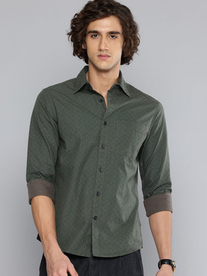 FLYING MACHINE Men Printed Casual Green Shirt