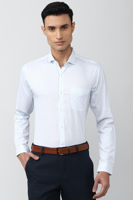 PETER ENGLAND Men Checkered Formal White Shirt