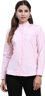 ANUSHIL Women Solid Casual Pink Shirt