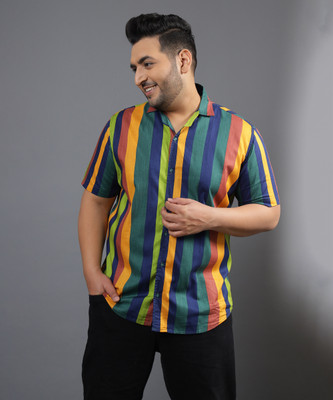 Instafab Plus Men Checkered Casual Multicolor Shirt