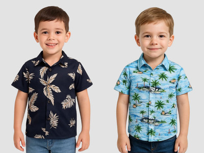 JMK Baby Boys Printed Casual Multicolor Shirt(Pack of 2)