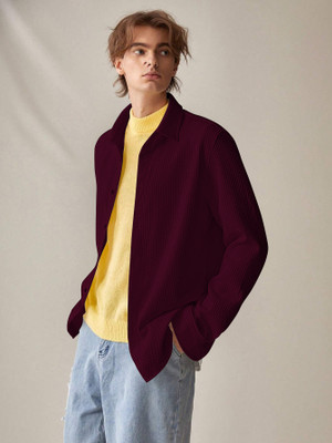 ugam traders Men Checkered Formal Maroon Shirt