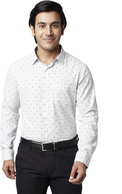 YU by Pantaloons Men Printed Formal Grey Shirt