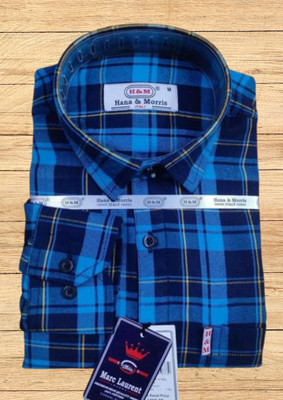 Arthz Fab Trend Men Checkered Casual Blue, Dark Blue Shirt