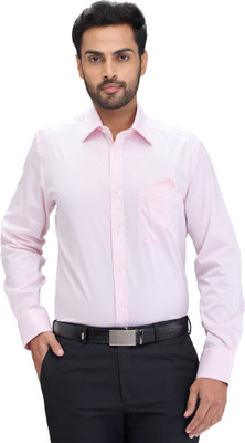 PARK AVENUE Men Solid Formal Pink Shirt