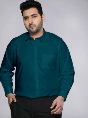 METRONAUT PLUS Men Solid Formal Dark Green Shirt