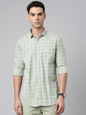 Majestic Man Men Checkered Casual Grey Shirt