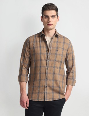 Arrow Sport Men Checkered Formal Brown Shirt