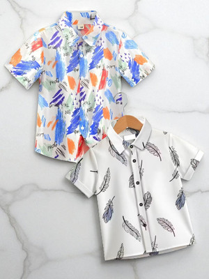 RAVYA TRENDZ Boys Striped Casual Multicolor Shirt