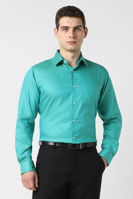 VAN HEUSEN Men Solid Casual Blue Shirt