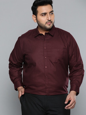 METRONAUT PLUS Men Solid Formal Maroon Shirt