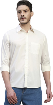TrueVinto Men Solid Formal White Shirt
