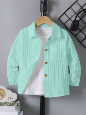 kavlo Boys Solid Casual Light Green Shirt