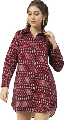 moomaya Women Printed Casual Multicolor Shirt