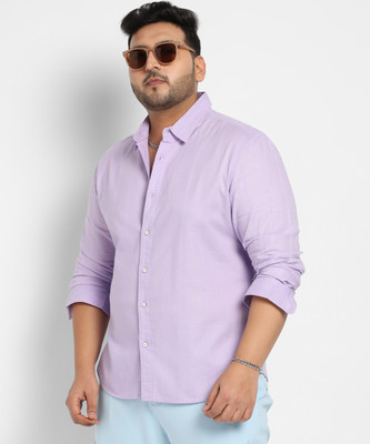 Instafab Plus Men Printed Casual Purple Shirt