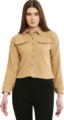 LADYANA Women Solid Casual Beige Shirt