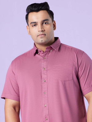Big Hello Men Solid Casual Purple Shirt