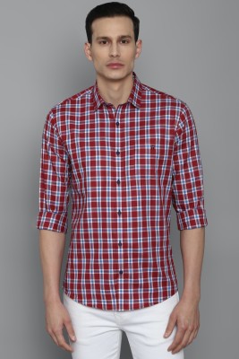 LOUIS PHILIPPE Men Checkered Casual Red Shirt